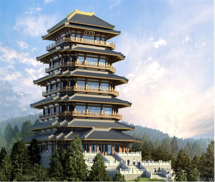 徐州园博园吕梁阁屋面铝